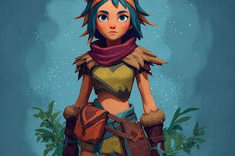 make stylized game character illustrations for your game