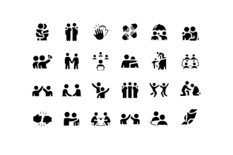 modern icons, custom icons and vector icon set