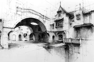 do hand drawn architectural sketches