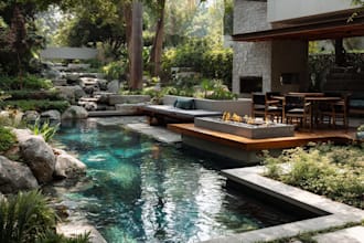create photorealistic outdoor renders, landscape design