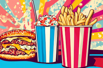 design food pop art of your food pop art