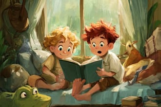 children story book illustration children story
