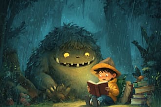 children story book illustration and children story