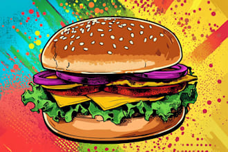 design food pop art of your food pop art