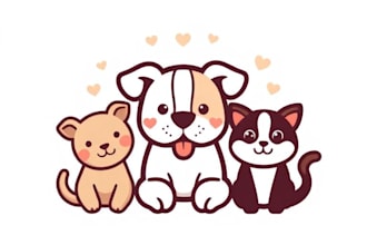 design an adorable pet logo for your furry friends