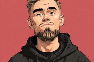 cartoon flat vector avatar or portrait