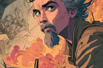 comic book illustration with comic book illustrator