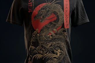 design japanese t shirt illustration