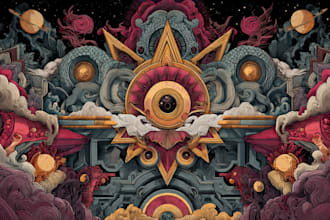 cerate a psychedelic surrealistic art for you