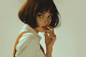draw awesome illustration with realistic style