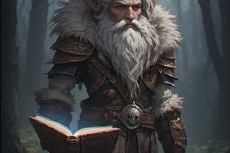 create cinematic fantasy book cover art
