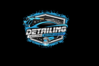 design automotive detailing mechanical and car wash logo