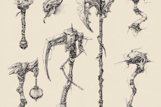 draw your prop or fantasy weapon designs