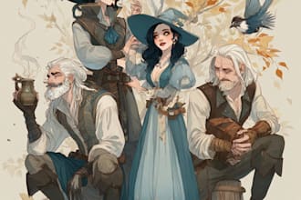 do  character art, illustration, art, commission art