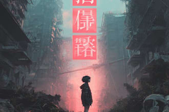 draw unique anime or cartoon album cover art