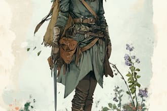 fantasy dnd character illustration