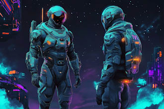 do cyberpunk futuristic city art