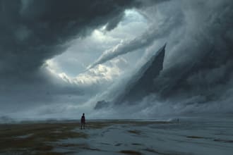 do sci fi horror and fantasy scene concept art illustrations
