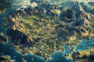 make fantasy map illustration