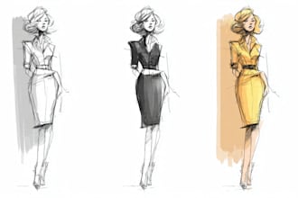 draw a fashion illustration or sketch