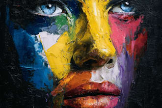 create colorful abstract wall art designs