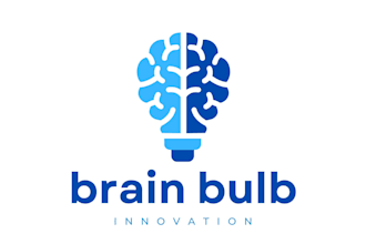 create a professional hand drawn brain logo design