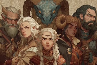 design custom dnd party portraits and group art
