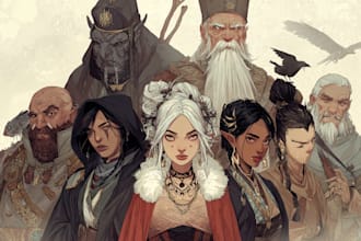design custom dnd party portraits and group art