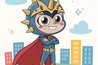 draw you as a superhero chibi
