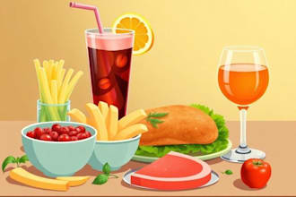 draw food and drink vector illustrations from photos