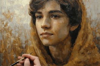 create a hand painted oil painting illustration
