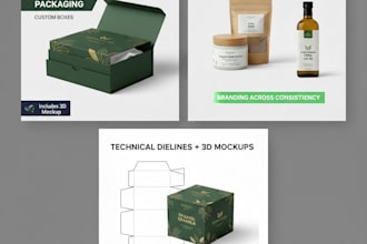 do premium product packaging design and 3d mockup