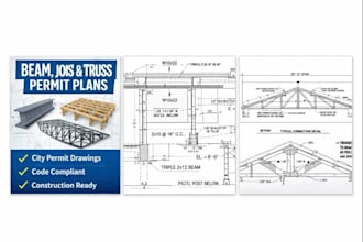 design beam, joist and truss plans for city permit approval