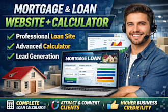 design mortgage lending home business loan calculator website