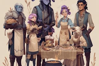 make dnd character, fantasy character, dnd party