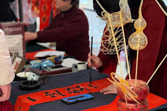 company with you to experience the chinese new year