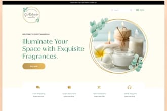build squarespace handmade candle website candle shop website
