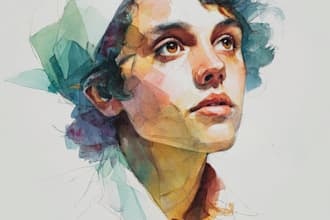 make an watercolor portrait