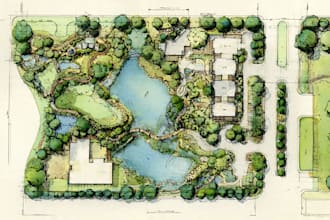 draw site plan, property map, plat map, landscape design