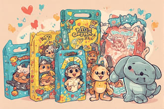design toy packaging and kids product boxes