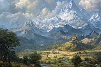 design amazing fantasy landscape