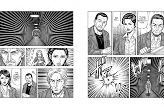 draw manga comic book anime panel comic strip comic illustration as manga artist