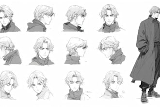 draw anime character design sheet