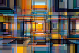 create modern abstract digital art paintings