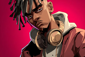 design a cartoon cover art, single, mixtape or album cover