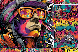 create custom graffiti art designs murals and wall arts