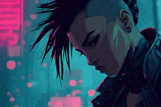 create cyberpunk stunning illustration style for anything