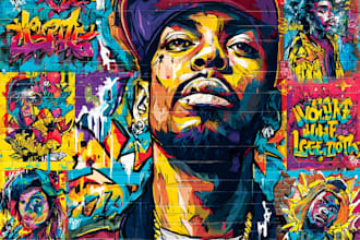 create custom graffiti art designs murals and wall arts