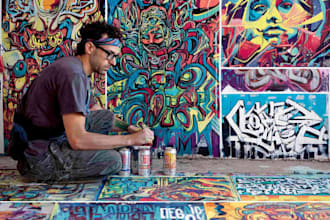 create custom graffiti art designs murals and wall arts
