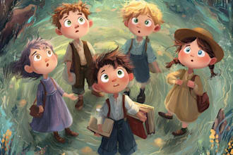 children story book illustration children story book